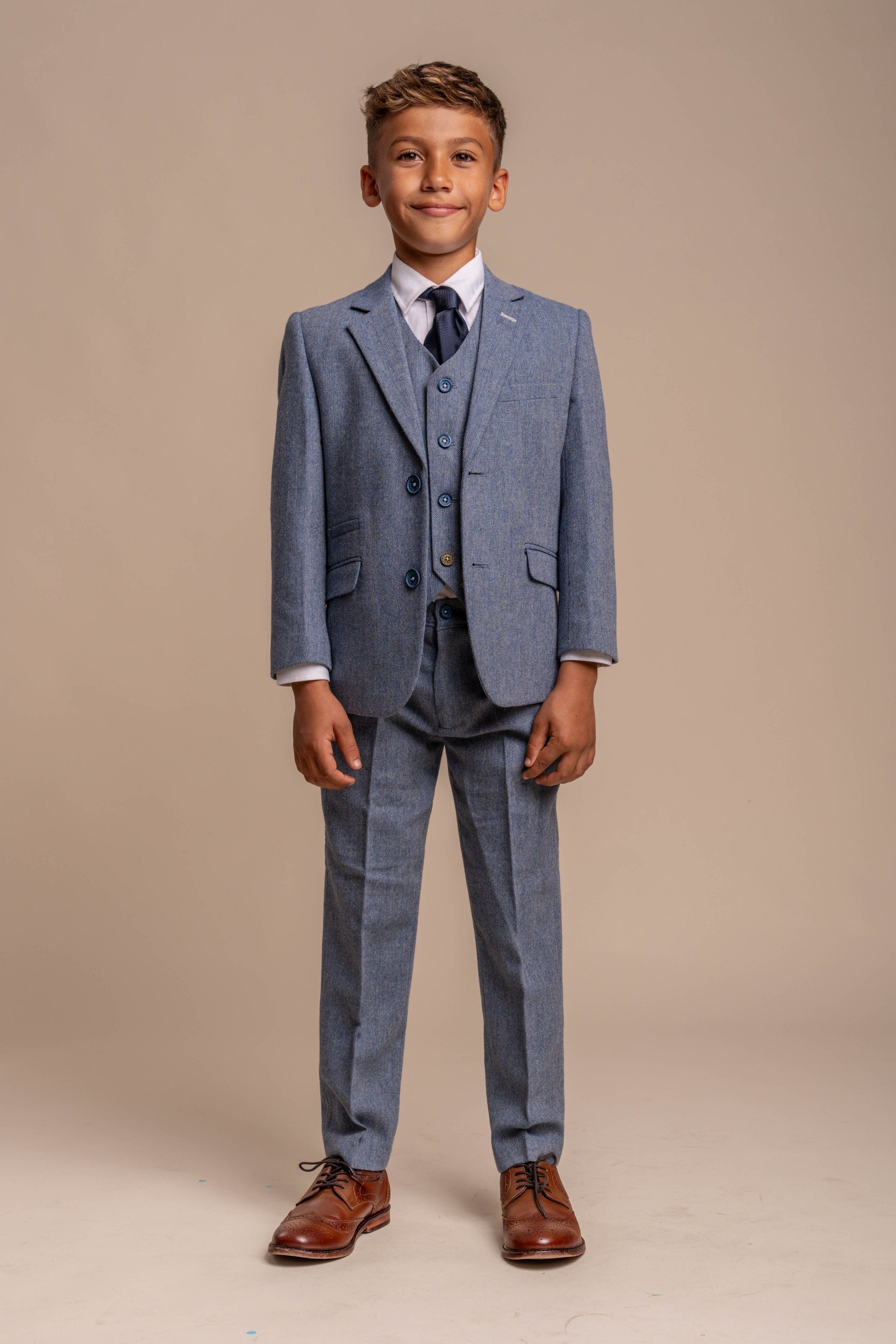 Slim Blue Suit for Boys – Light Blue