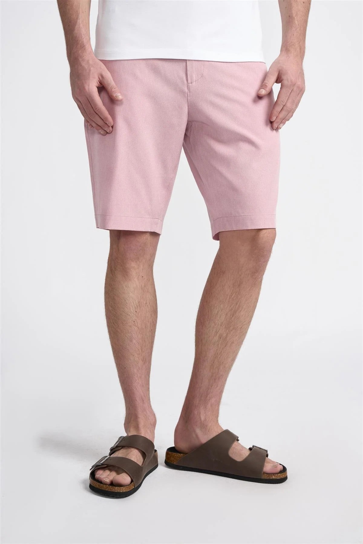 Men's Cotton Summer Essential Textured Short – DENVER - Mauve