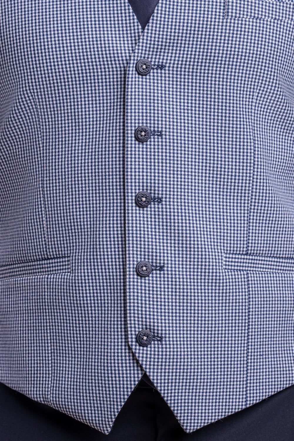 Mens Blue Slim Fit Waistcoat BARESI