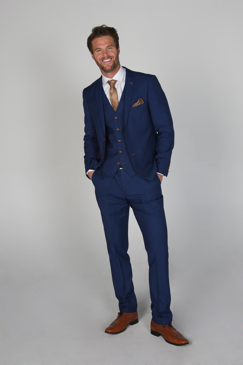 Mens Royal Blue Tailored Fit Suit MAYFAIR