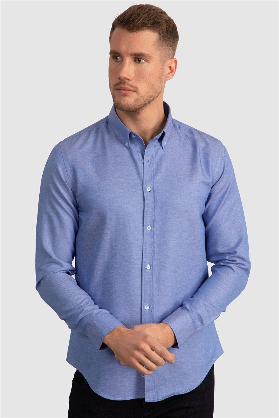 Men’s slim fit oxford shirt versatile workwear