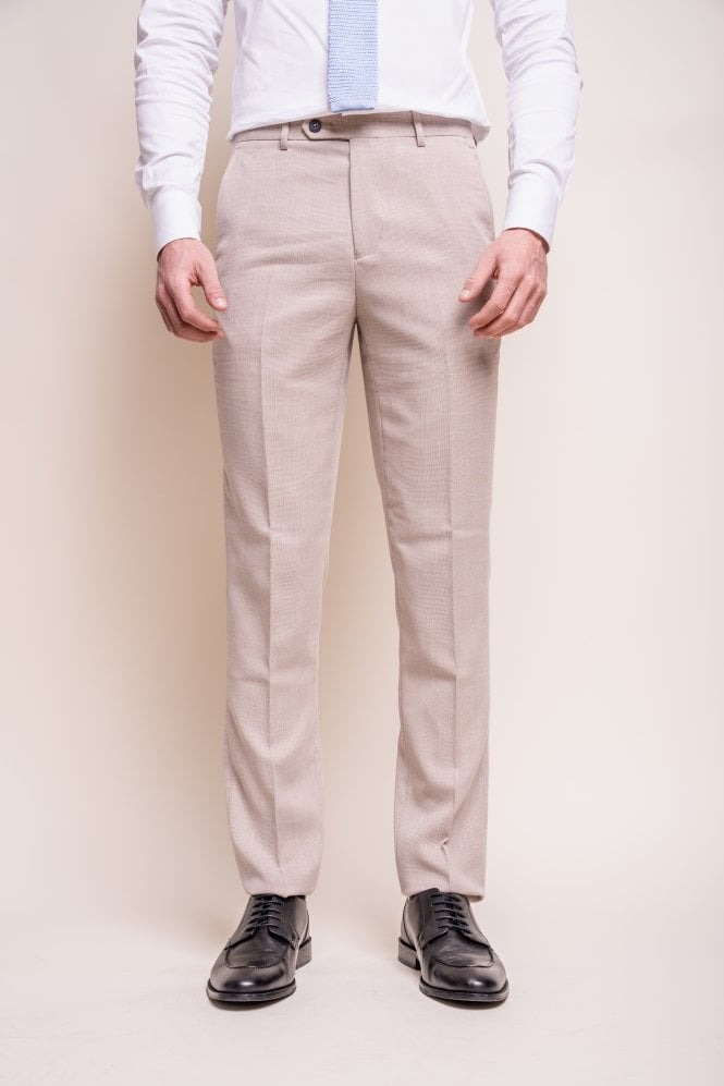 MIAMI Beige Men's Slim Fit Formal Suit