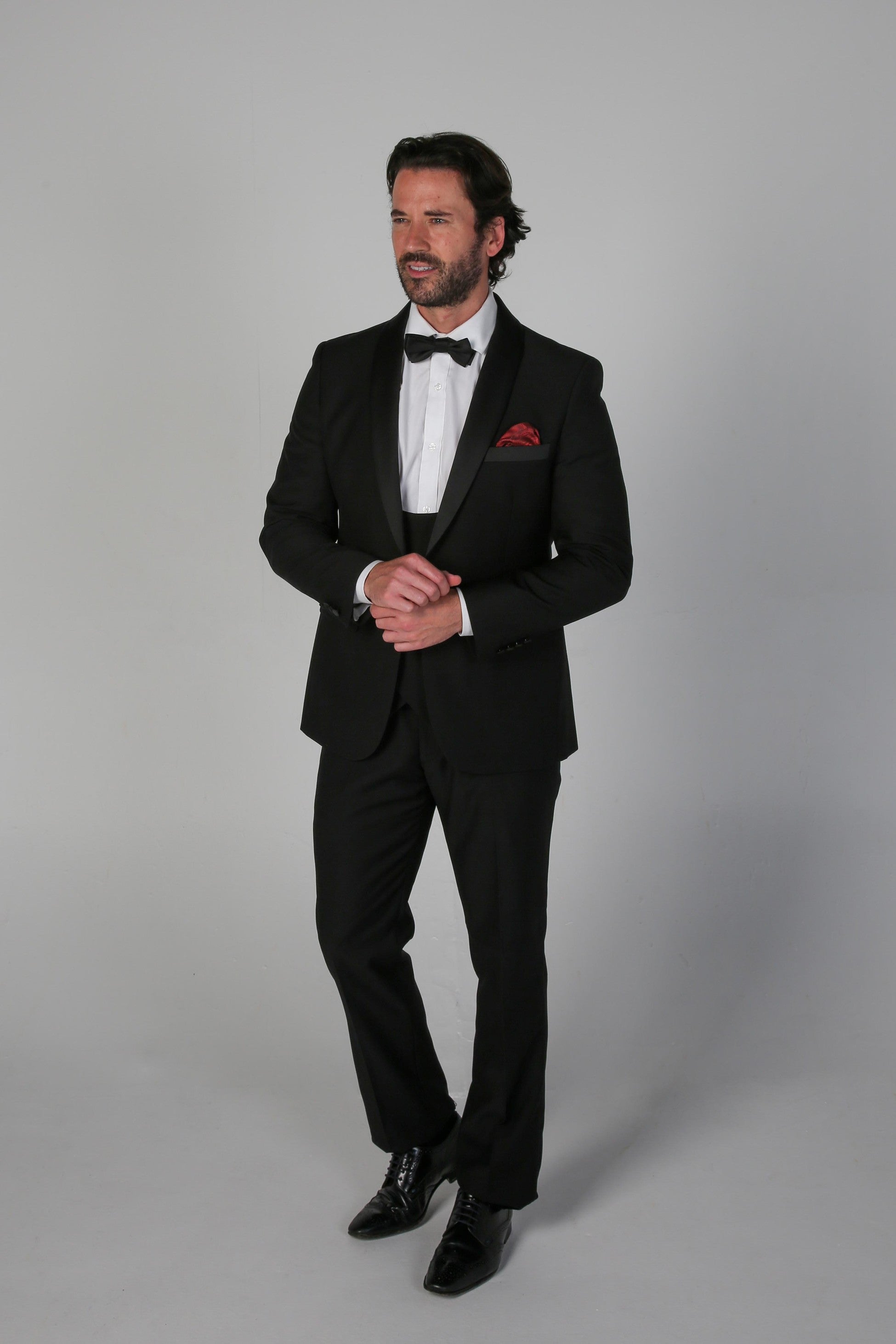 Mens Black Tailored Fit Tuxedo Dinner Jacket FORD