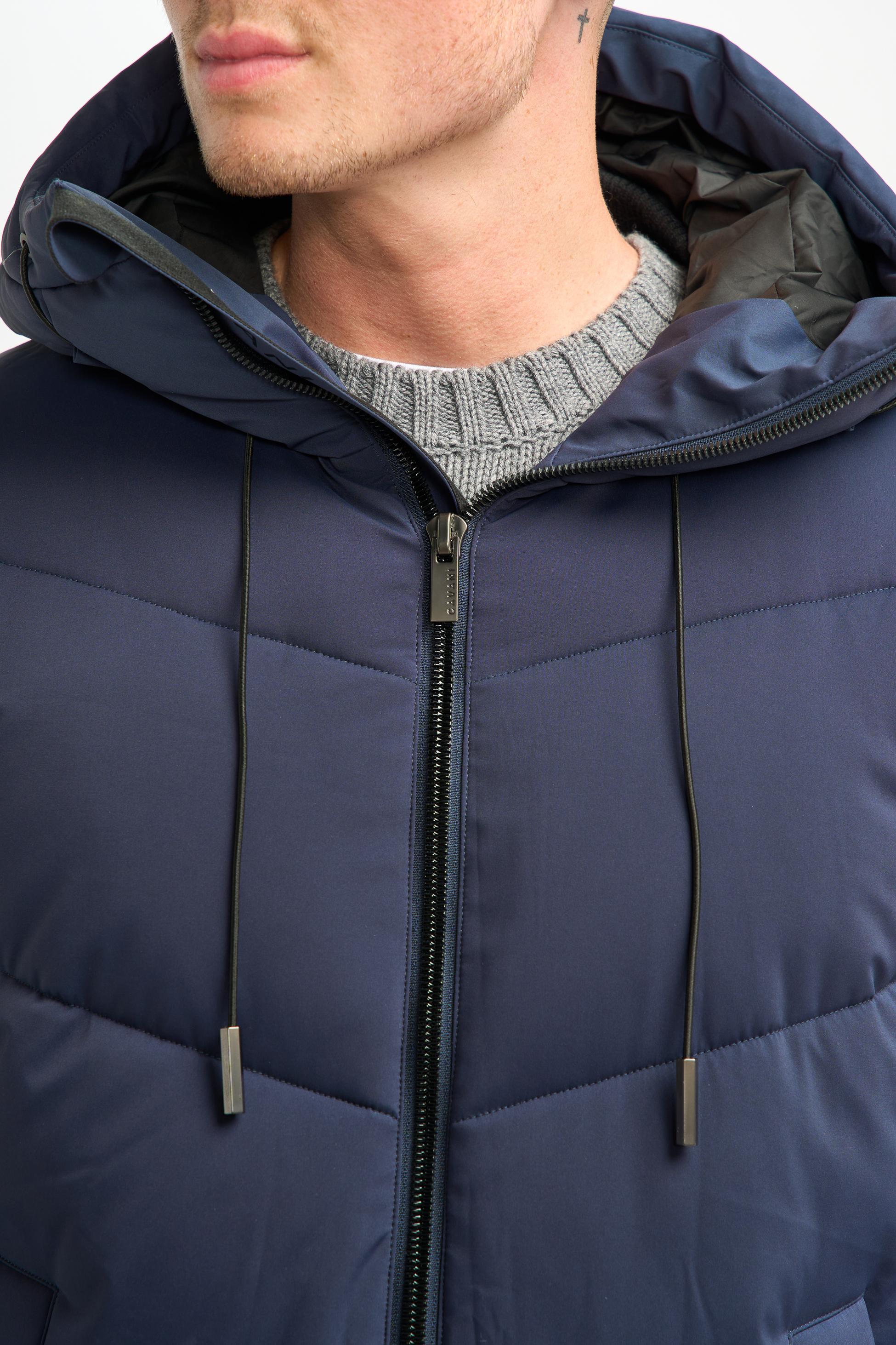 Men's navy blue quilted puffer winter coat, FABINI.