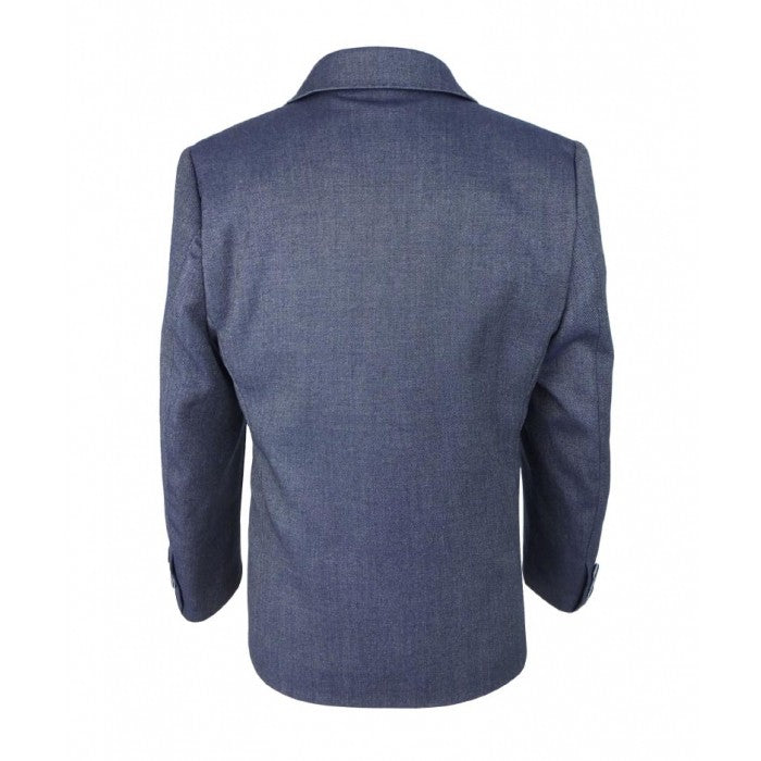 Slim Blue Suit for Boys – Steel Blue