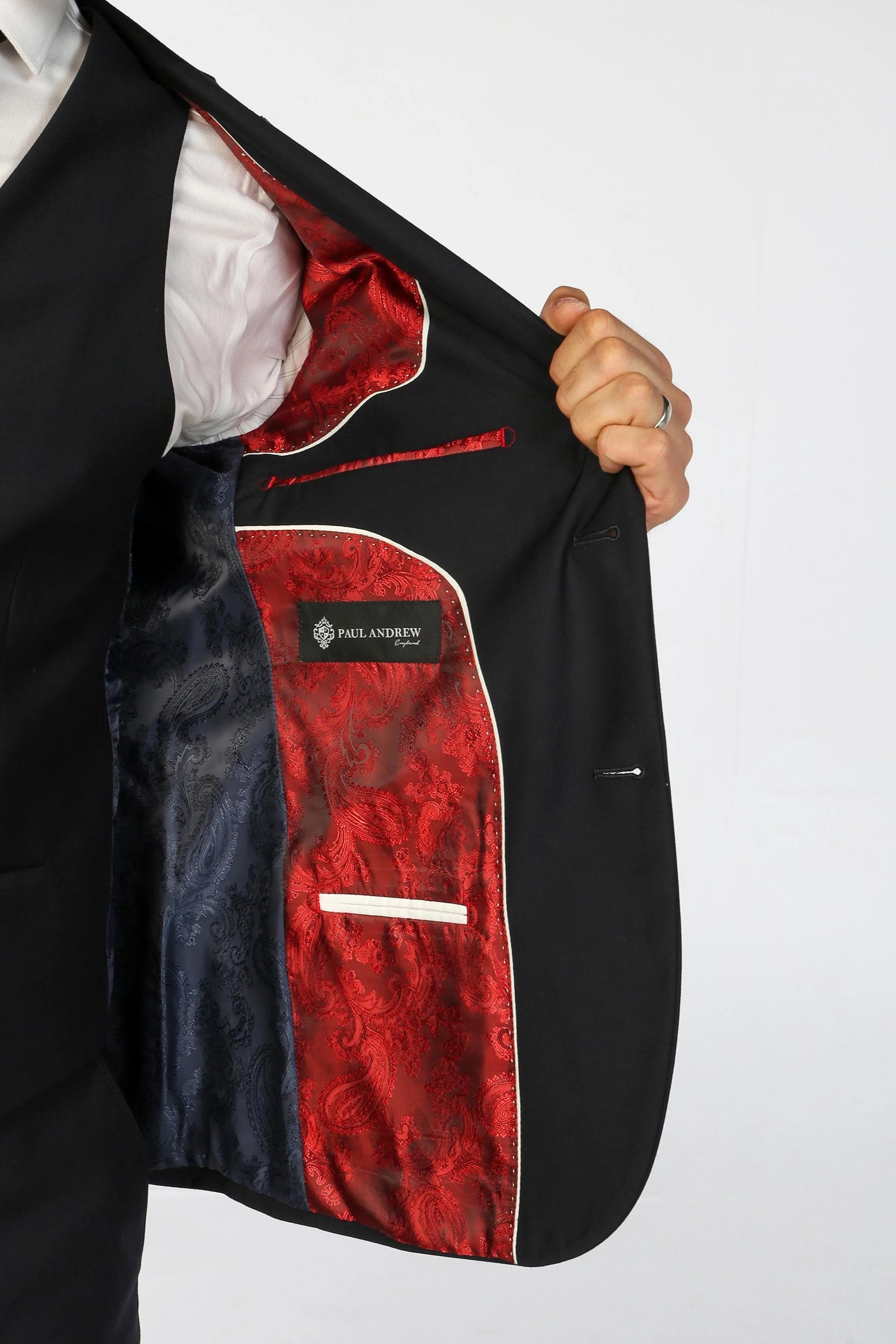 Mens Navy Tailored Fit Suit Jacket PARKER