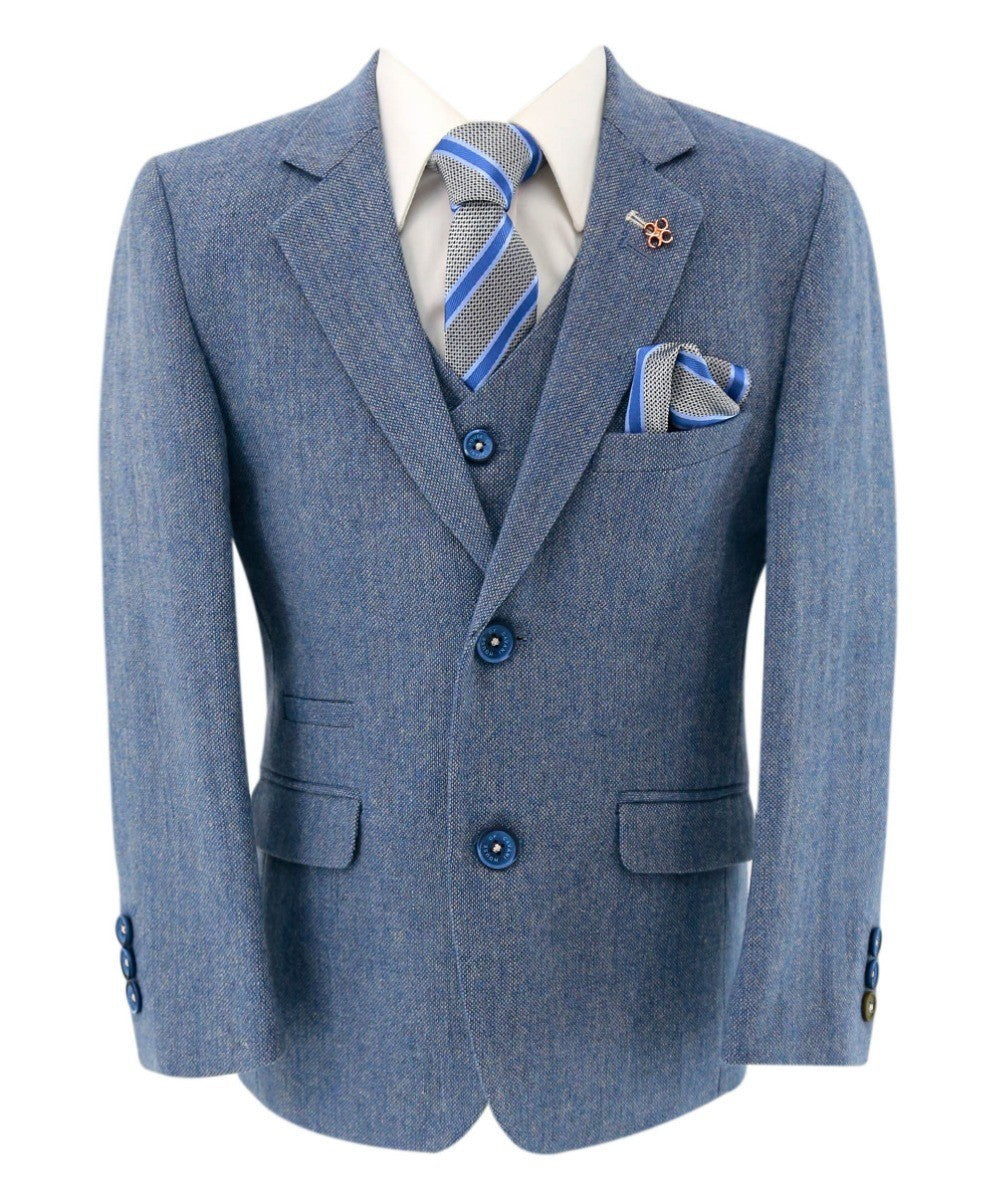Slim Blue Suit for Boys – Light Blue