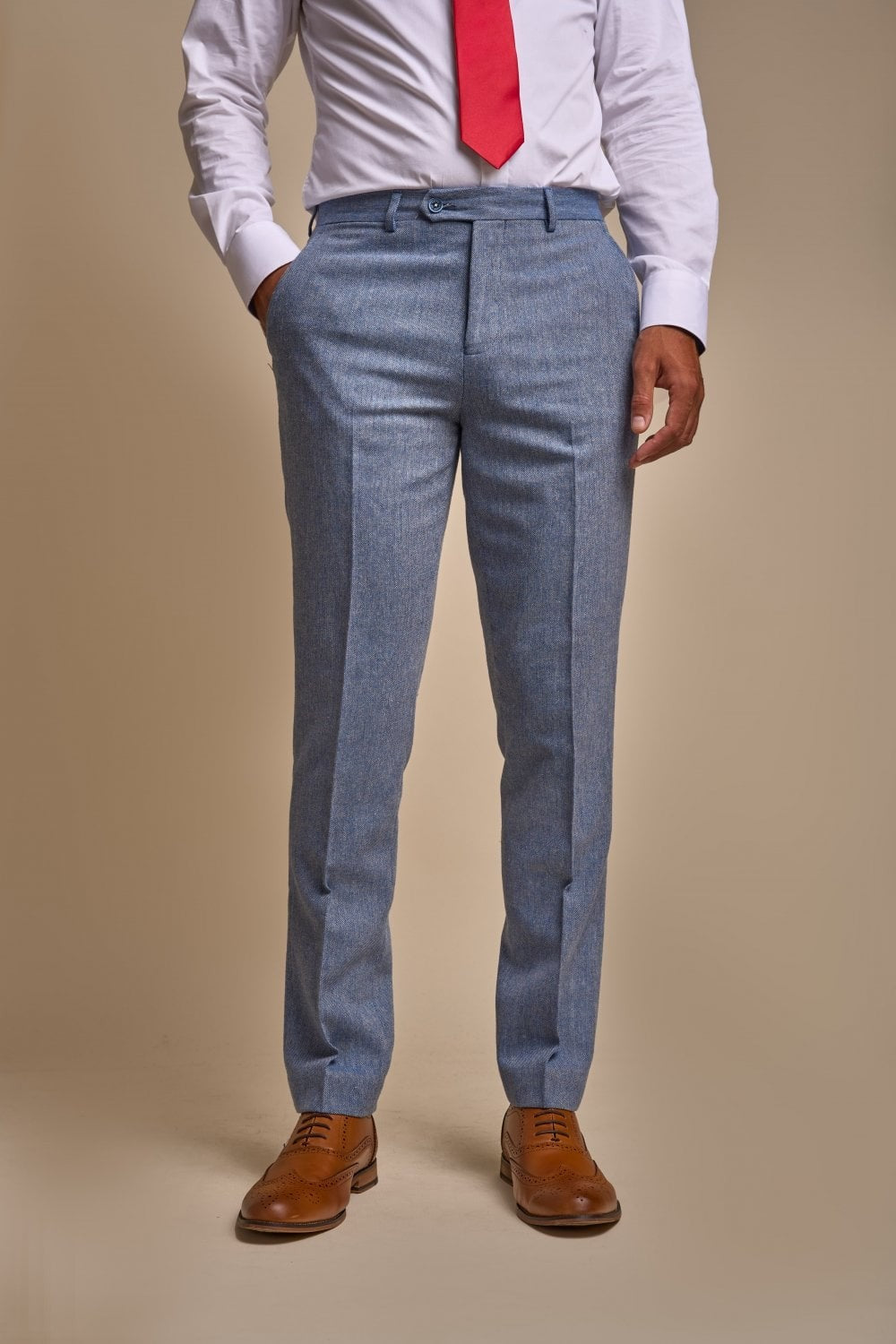 Slim Blue Suit for Men – Light Blue