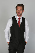 Mens black tuxedo dinner suit waistcoat Harry
