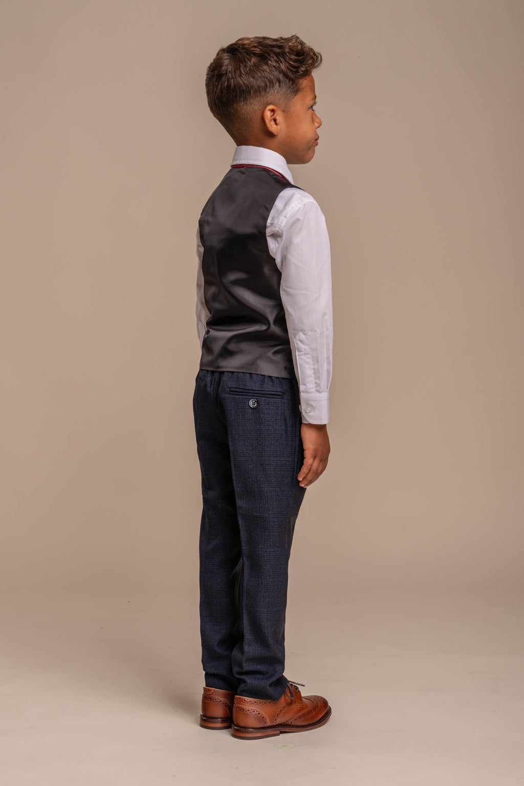 3-Piece Slim Navy Suit for Boys – Navy Blue