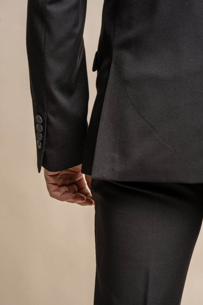 Mens Black Slim Fit Formal Suit Jacket MARCO