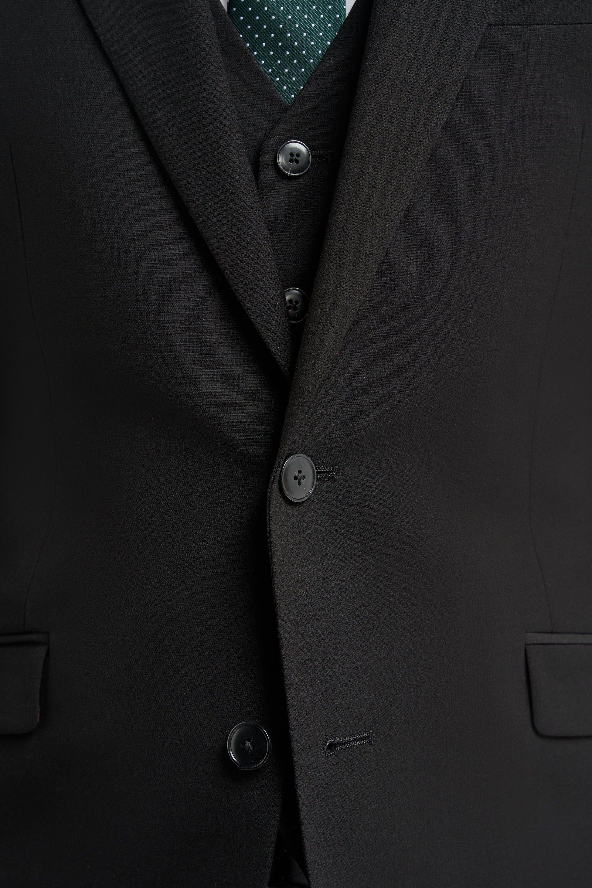 Mens Black Premium Slim Fit Suit Jacket MALIBU