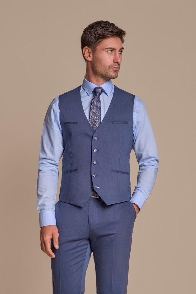 SPECTER Blue Men's Slim Fit Suit
