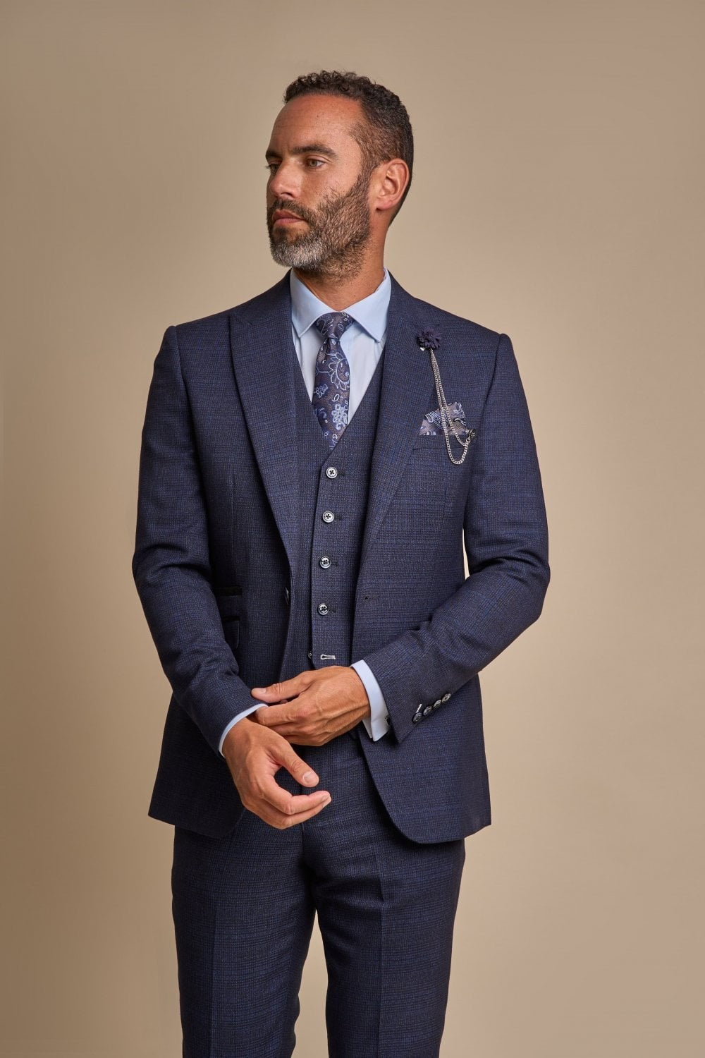 3-Piece Navy Suit for Men – Navy Blue