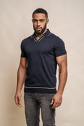 Men’s cotton knit polo, short sleeve, almond green