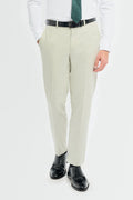 Men’s Slim Fit Textured Formal Trousers - Tropez - Sage Green