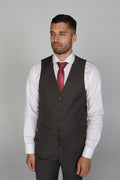 Mens charcoal grey tailored fit formal waistcoat Charles
