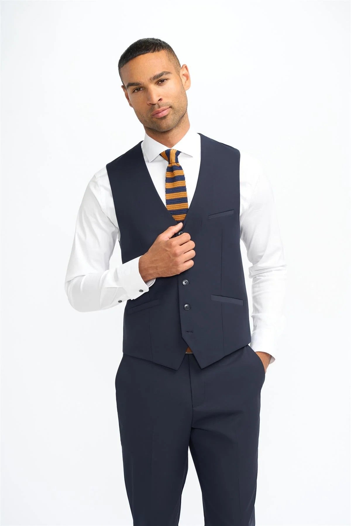 Mens Navy Blue Premium Slim Fit Suit MALIBU