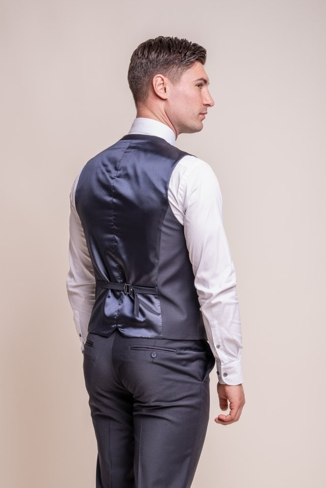 BOND Midnight Blue Men's Wool Blend Slim Fit Suit