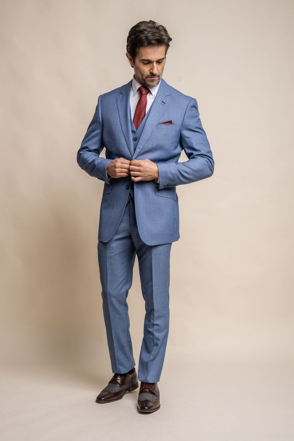 Mens Sky Blue Slim Fit Suit Jacket REEGAN