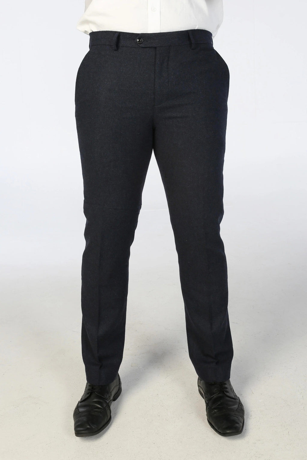 Men’s Wool Blend Formal Trousers - OSCAR - Navy
