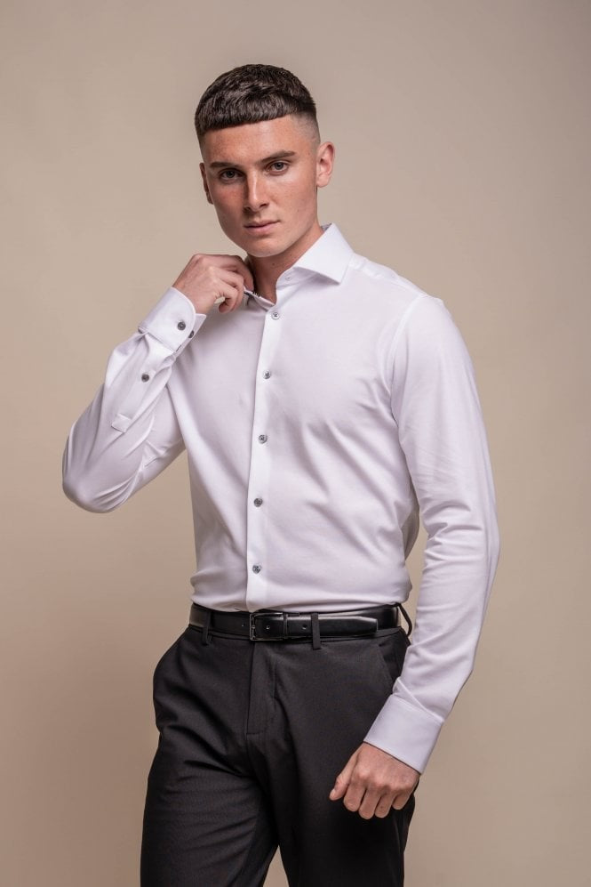 Men’s slim fit classic cotton shirt formal plain