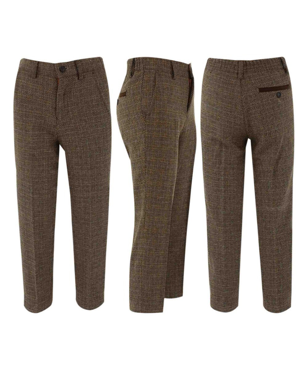 Tailored Brown Suit for Boys – Brown