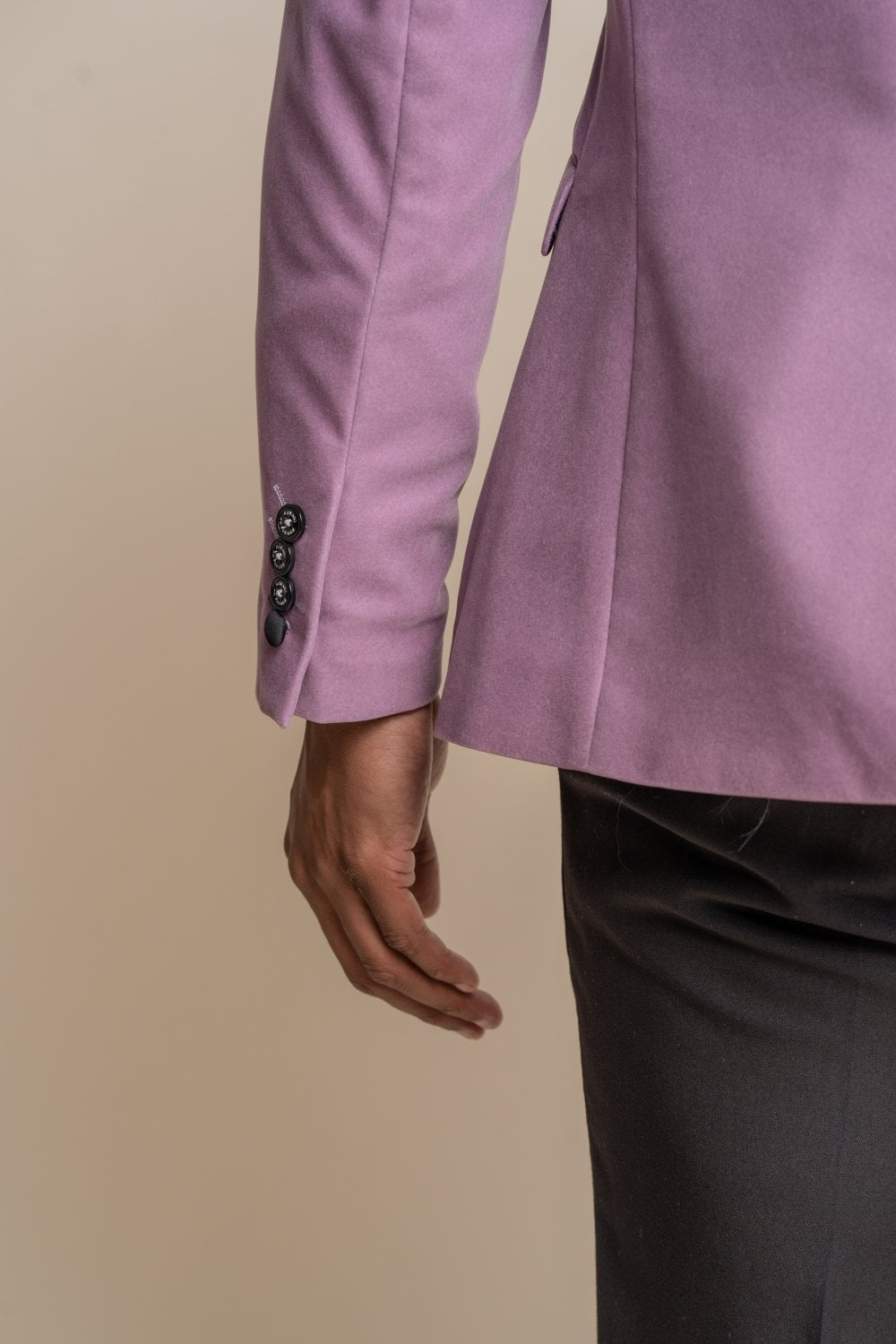 Mens Lavender Slim Fit Velvet Tuxedo Blazer ROSA