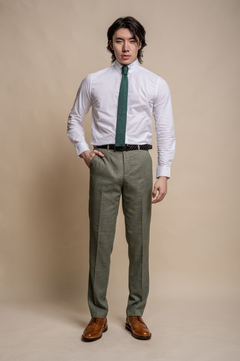 Men’s Slim Fit Sage Green Formal Suit – MIAMI Collection