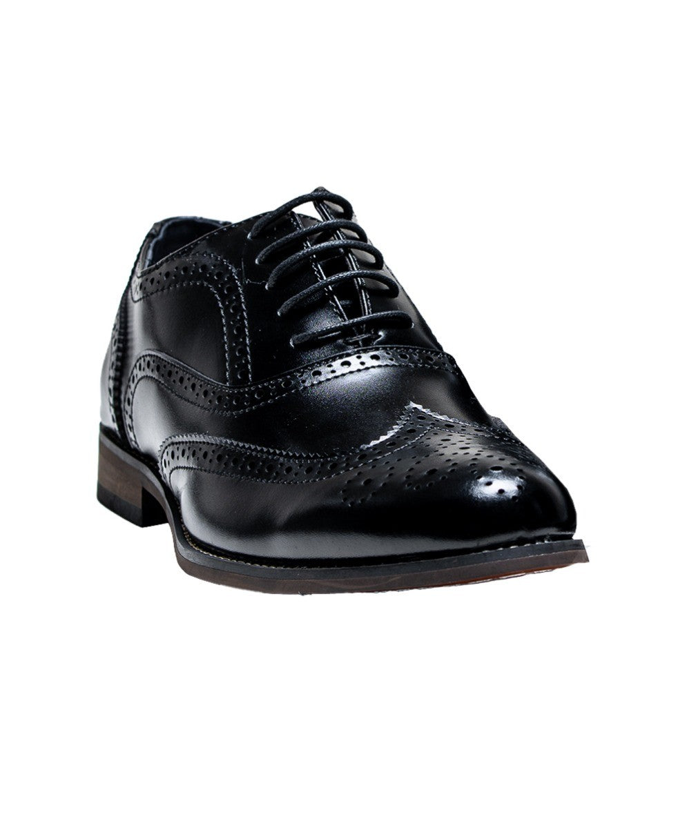 Mens Black Oxford Brogue Shoes CLARK