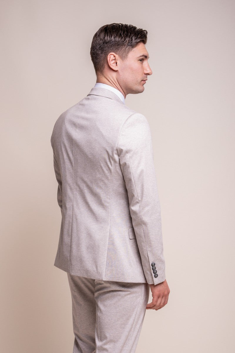 VALENCIA Beige Ecru Men's Slim Fit Formal Suit