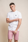 Men’s crewneck cotton T-shirt, versatile core, slim fit