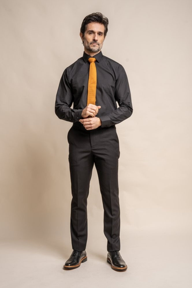 Slim Black Suit for Men – Black