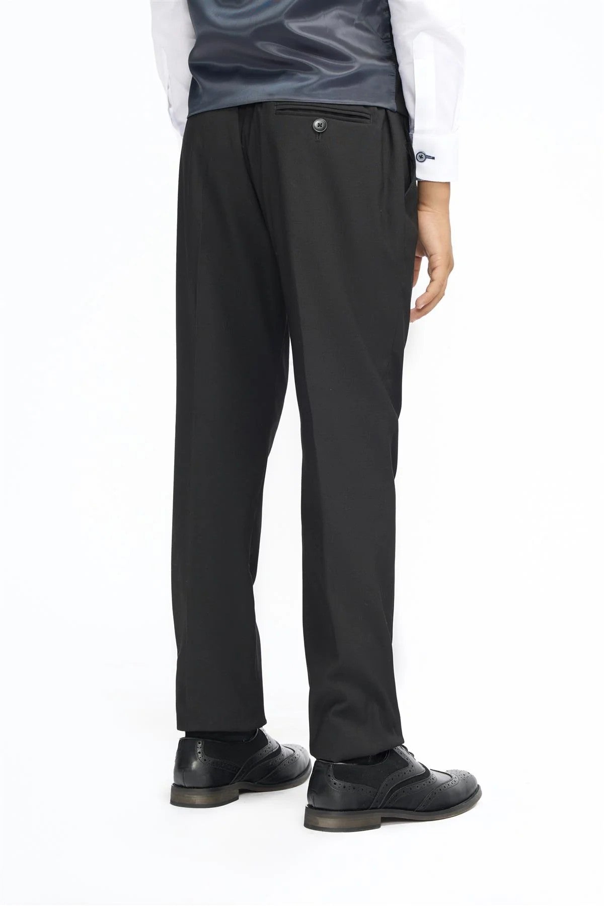 Slim Black Suit for Boys – Black