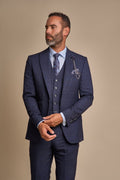 men’s 3-piece check slim fit wedding business suit set