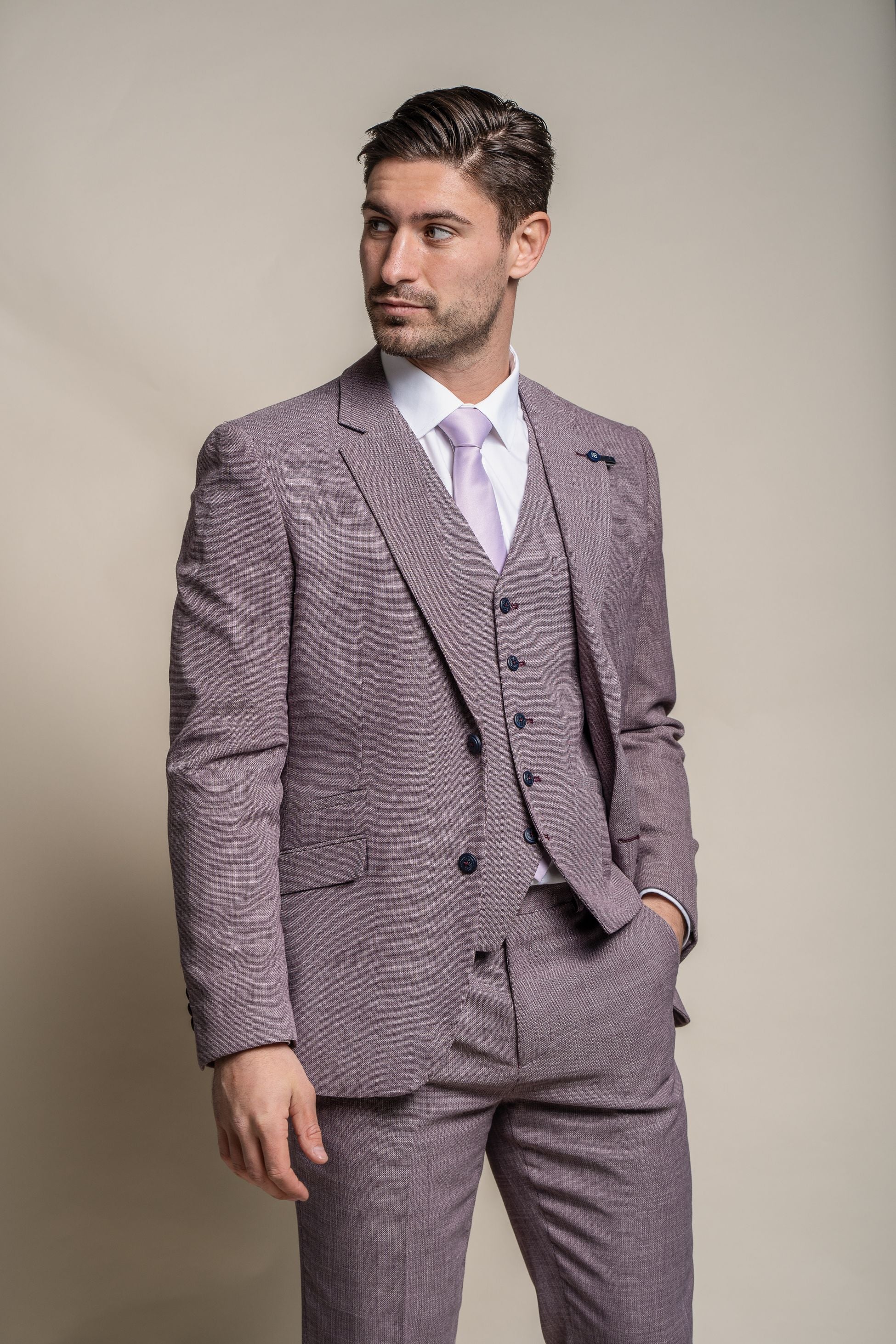 Men’s Slim Fit Lilac Formal Suit – MIAMI Edition