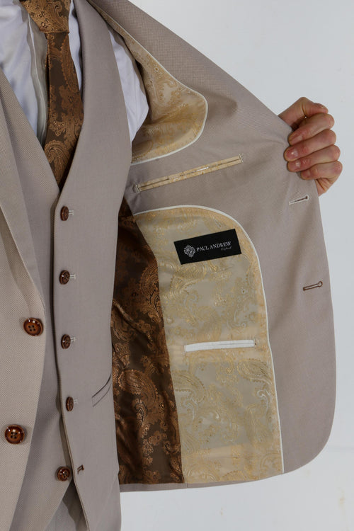 MAYFAIR Stone Beige Men's Tailored Fit Formal Suit