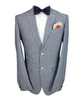 Men's Slim Fit Linen Formal Set ETHAN - Pale Blue