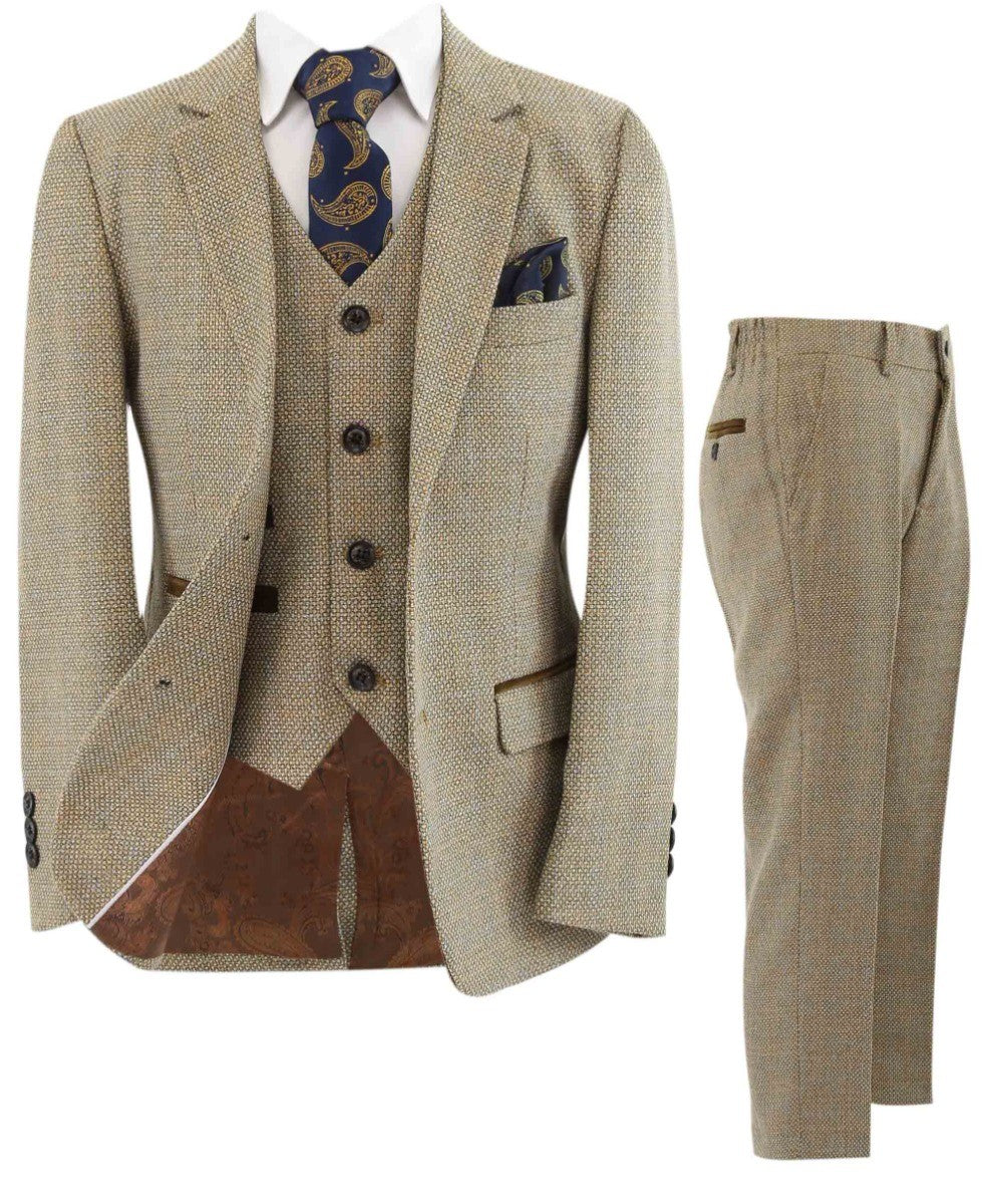 Tailored Beige Suit for Boys – Beige