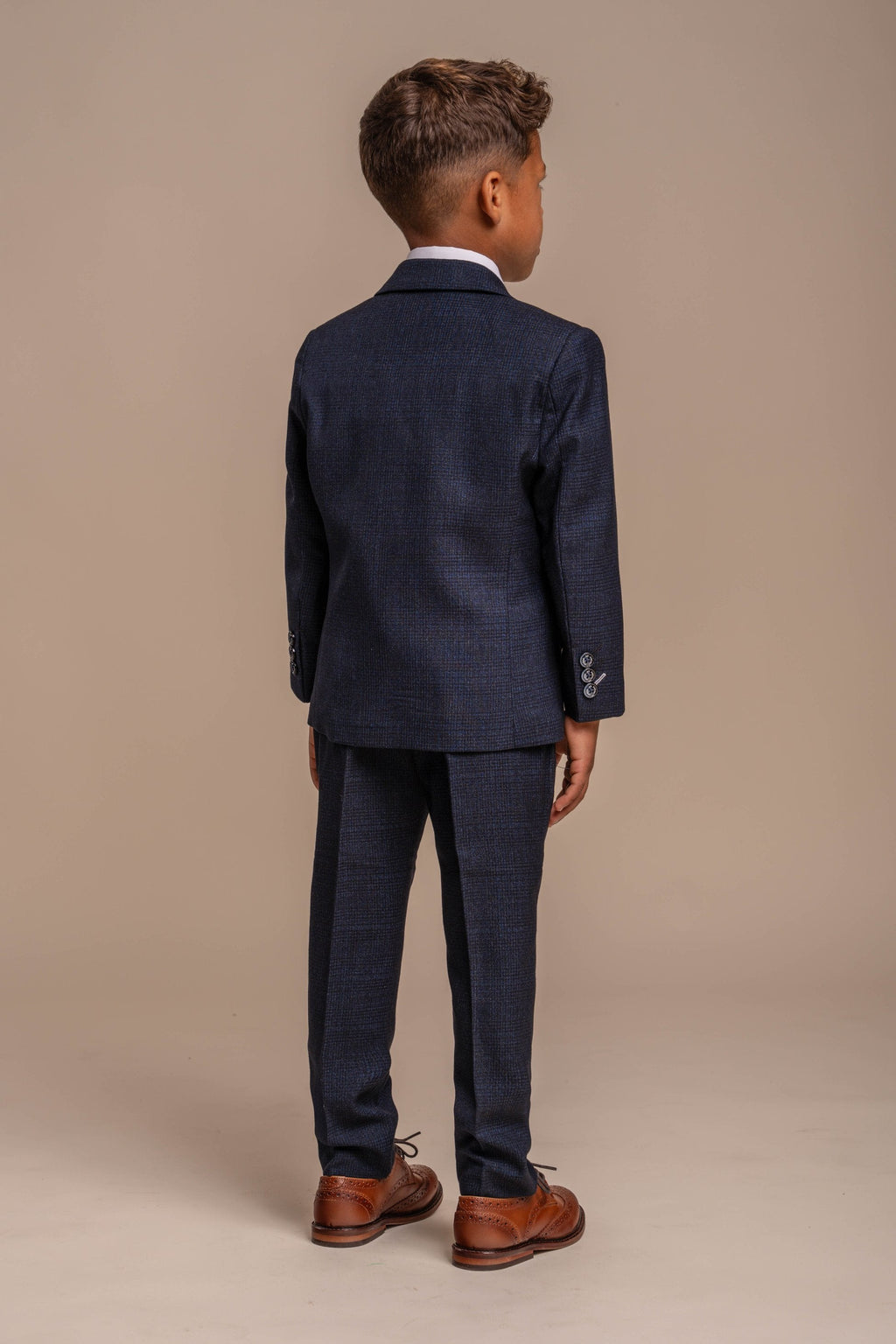 3-Piece Slim Navy Suit for Boys – Navy Blue