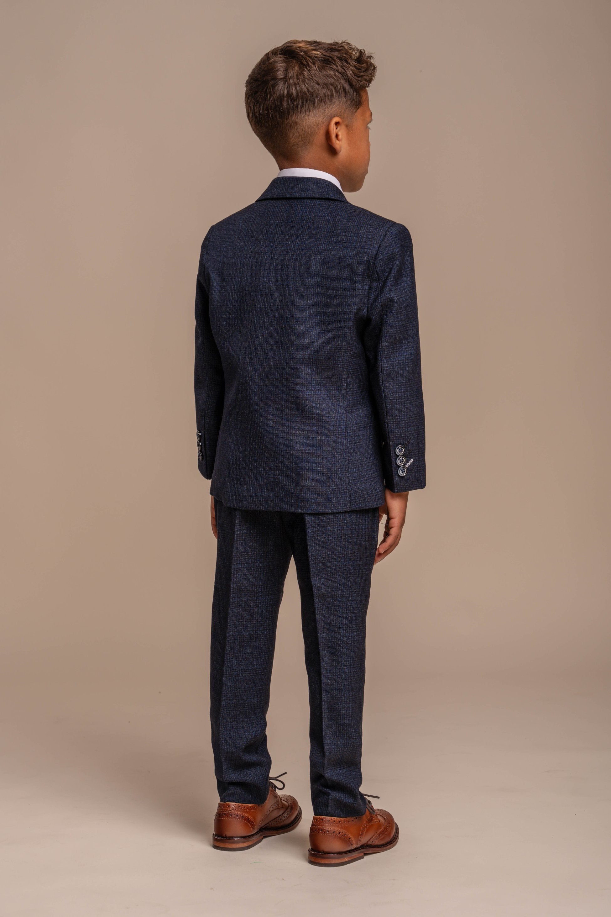 3-Piece Slim Navy Suit for Boys – Navy Blue