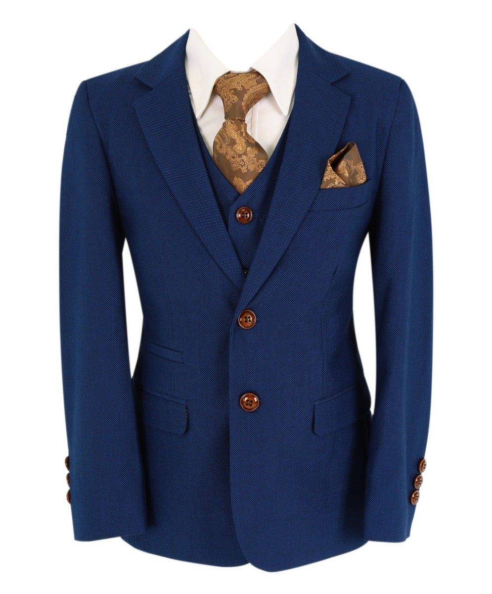 Tailored Blue Suit for Boys – Royal Blue