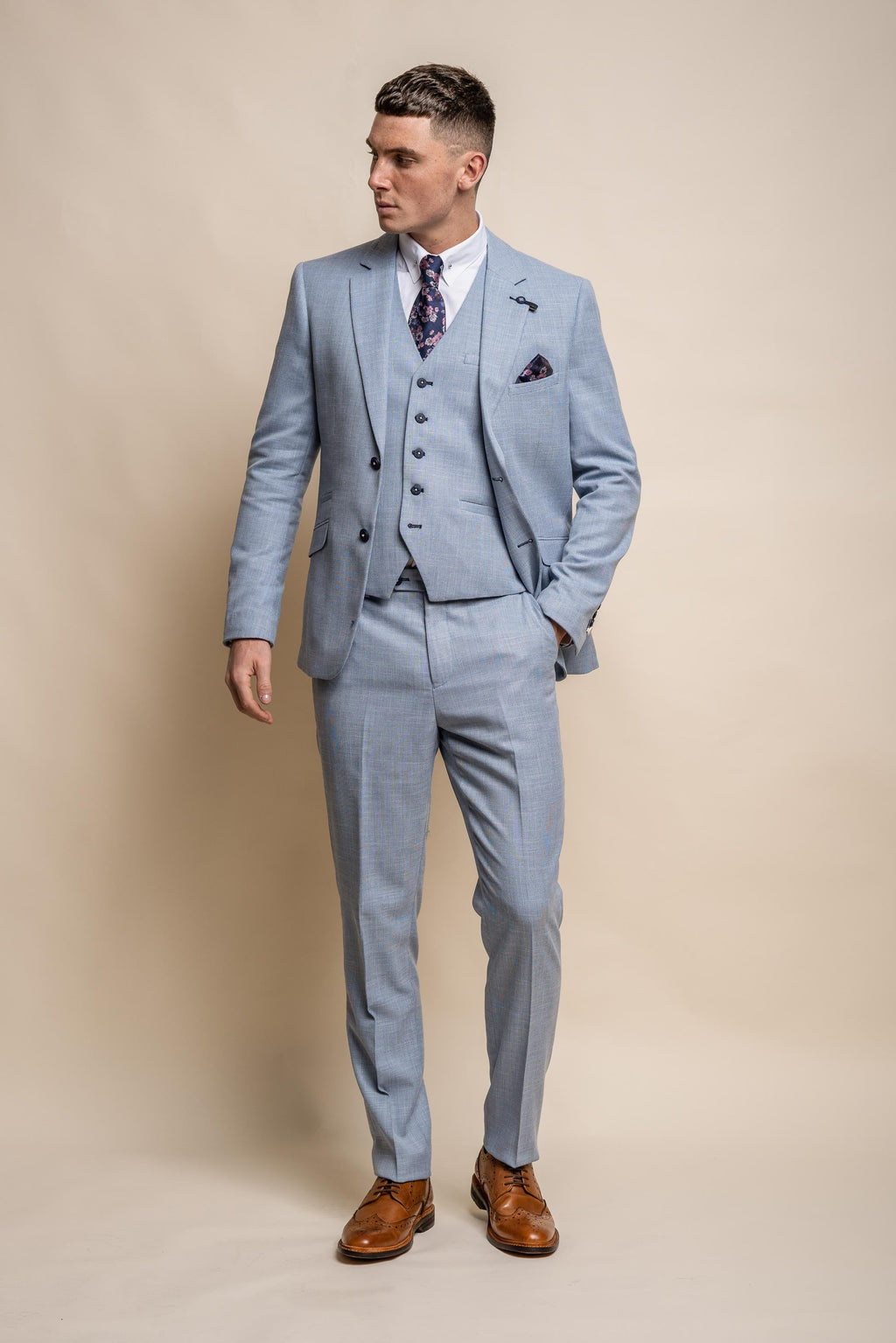Mens Sky Blue Slim Fit Suit Jacket MIAMI