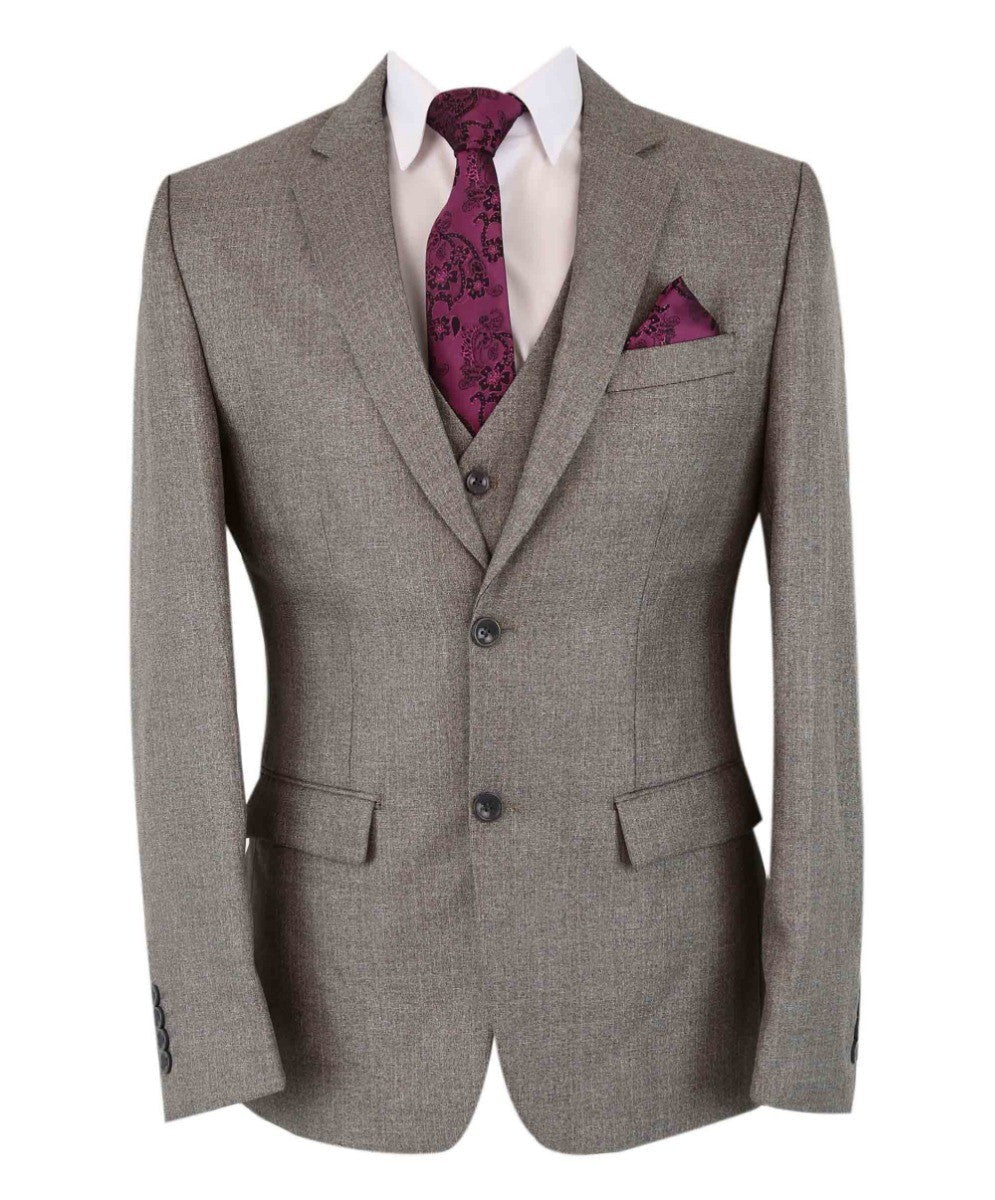 Tailored Beige Suit for Men – Dark Beige