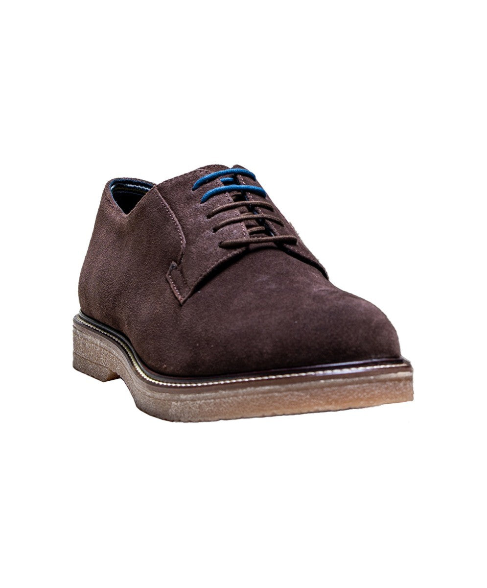 Mens Brown Suede Lace Up Shoes RICHMOND