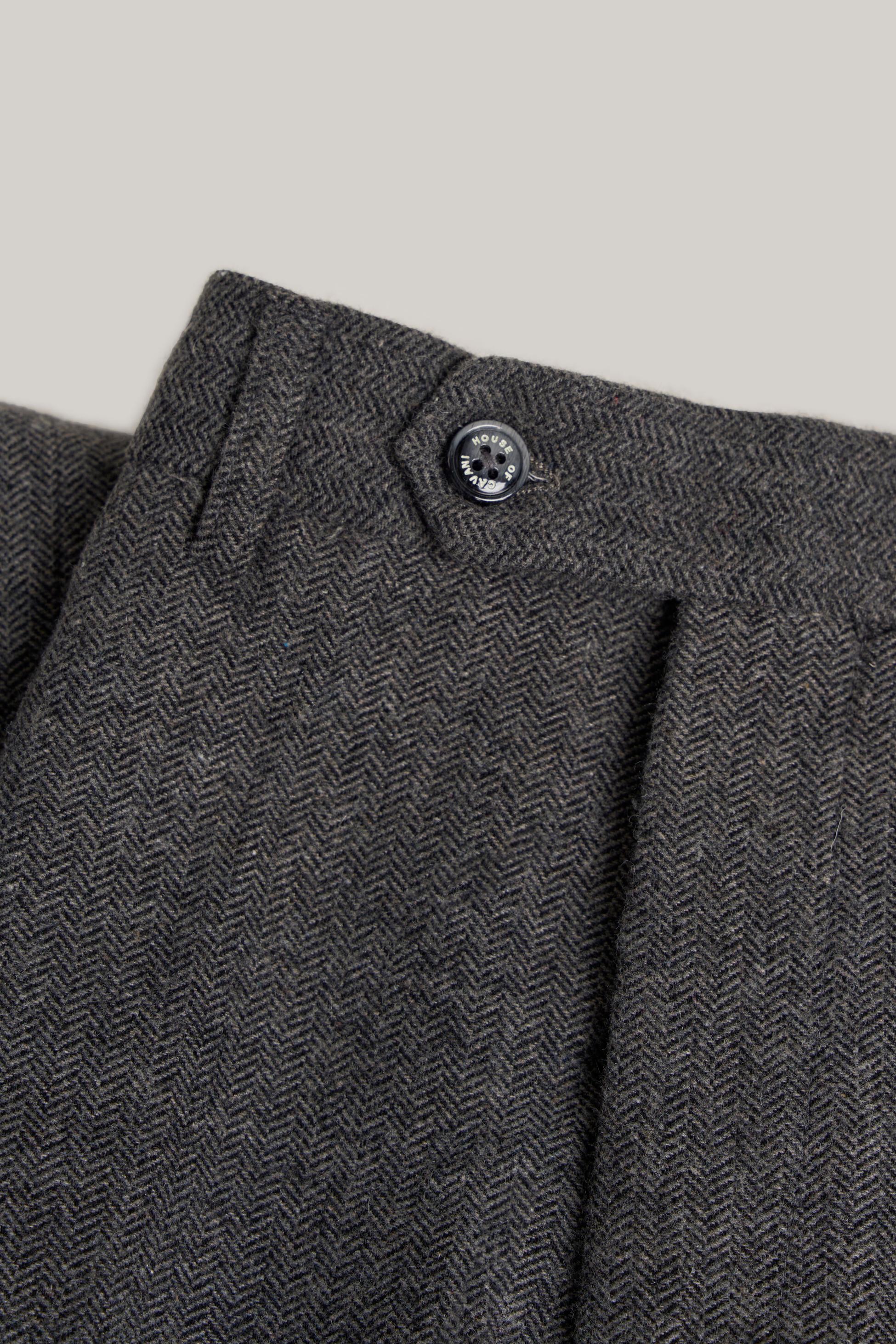 COSMO Grey Men's Herringbone Tweed Suit