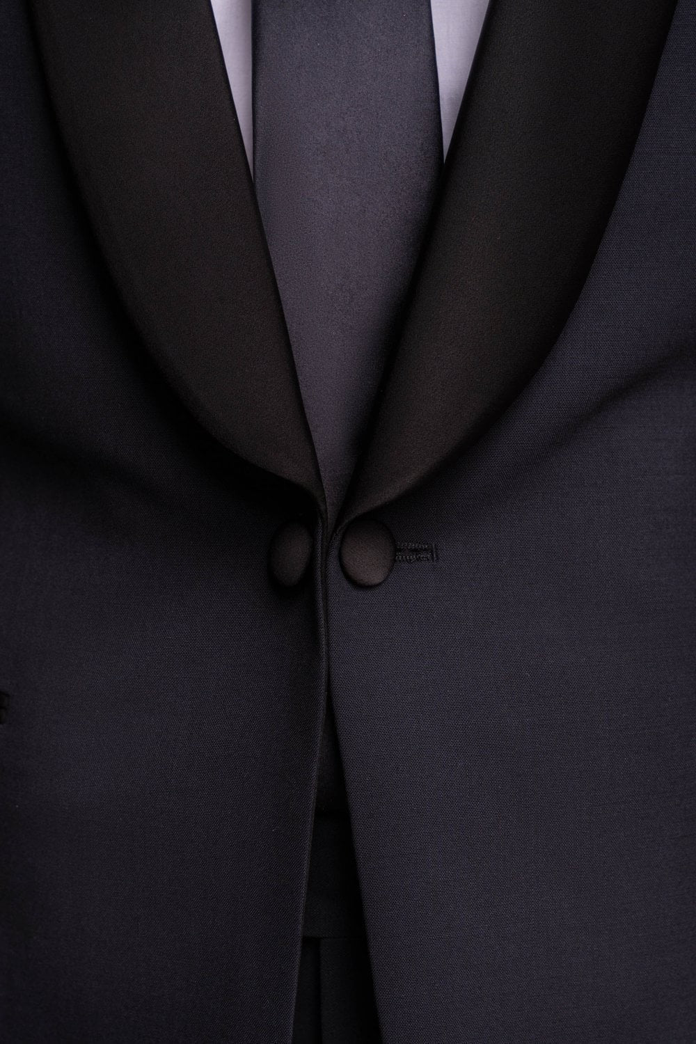 Mens Midnight Blue Wool Blend Slim Fit Tuxedo Jacket ASPEN