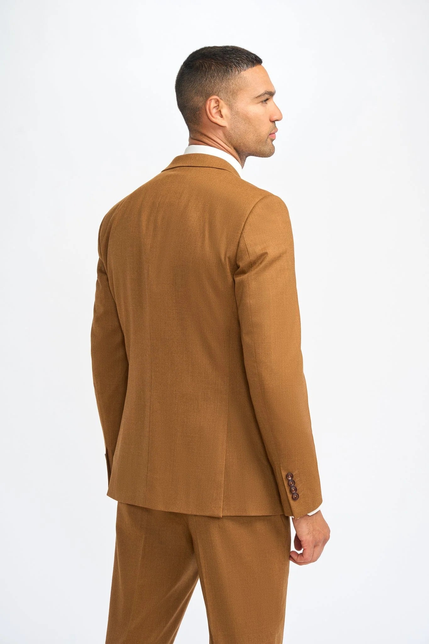 James Sierra Men's 3-Piece Wool Slim Fit Formal Suit
