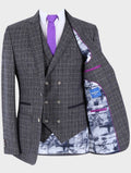 Prince Edward check slim fit blazer styled on a man