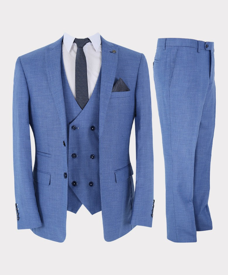 JAYDEN Men’s Tailored Fit Light Blue Suit